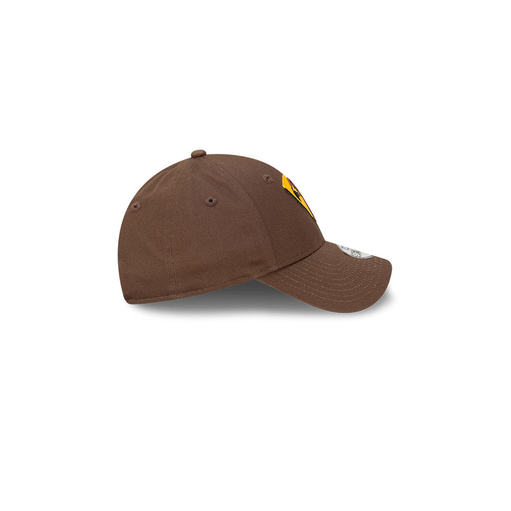 Hawthorn Hawks Kids Hat - AFL Official Team Colour Brown 9Forty Kids Strapback Cap - New Era